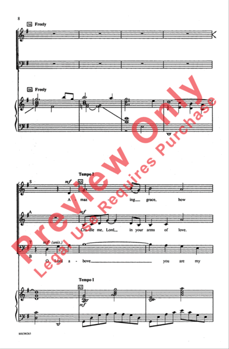 Cradle Me, Lord 4-Part scores gallery preview page 8