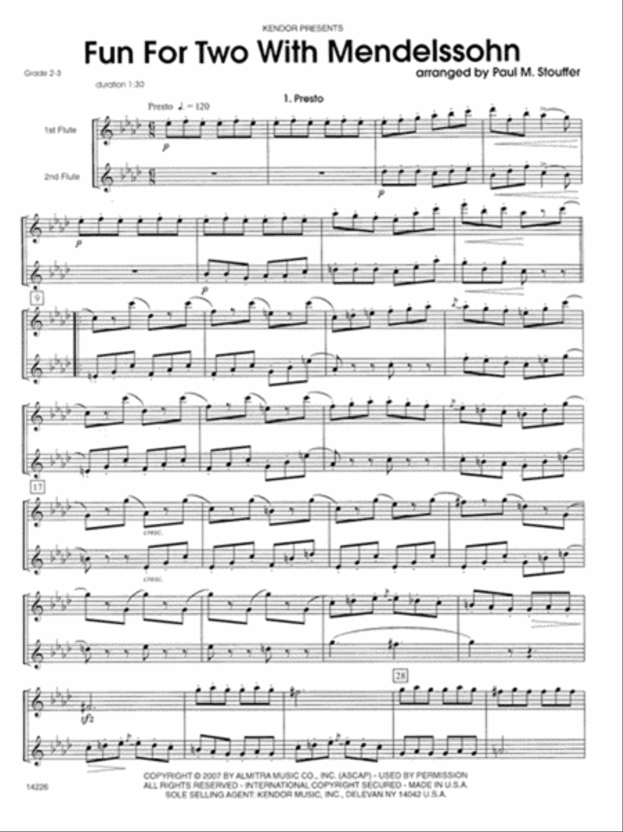 Fun For Two With Mendelssohn Flute Duet scores gallery preview page 2