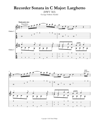 Recorder Sonata in C Major: Larghetto (HWV 365)