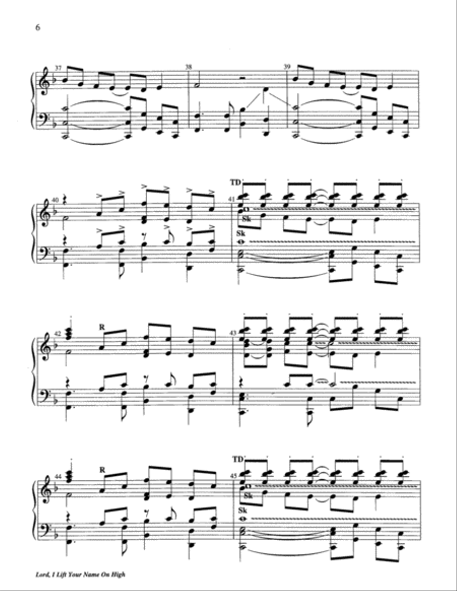 Lord, I Lift Your Name on High 5-Octaves scores gallery preview page 6