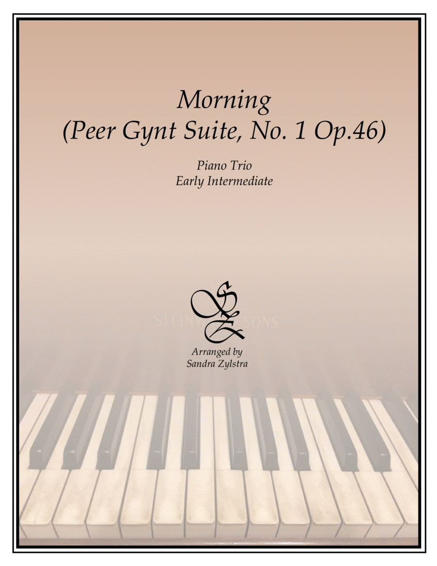 Morning (from the Peer Gynt Suite) (early intermediate 1 piano, 6 hand trio) image number null