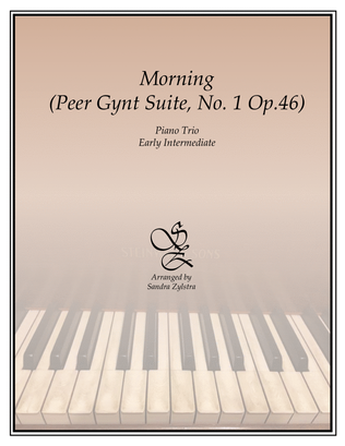 Morning (from the Peer Gynt Suite) (early intermediate 1 piano, 6 hand trio)