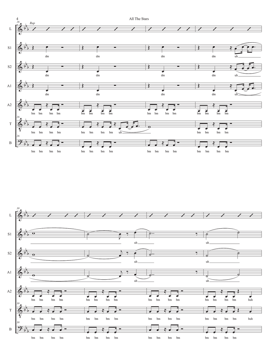 All The Stars All The Stars Divisi scores gallery preview page 4