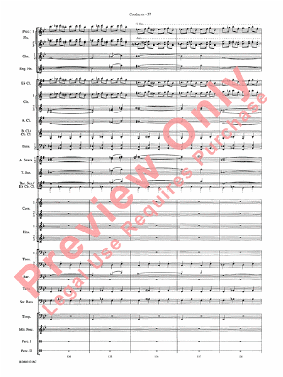 Fanfare and Allegro Concert Band scores gallery preview page 40