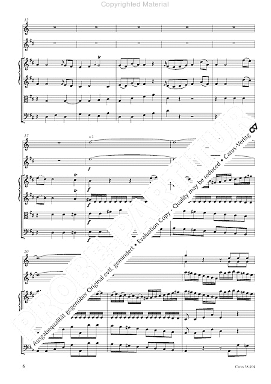 Concerto for Flute in D major (Concerto per il Flauto traverso in D / Flotenkonzert in D) Flute Solo scores gallery preview page 8