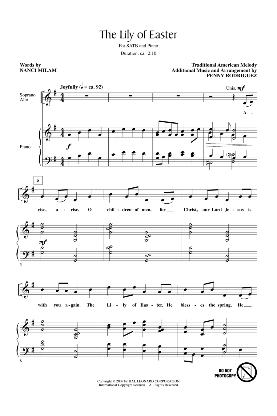 The Lily Of Easter 4-Part scores gallery preview page 1