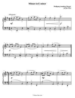 Mozart Minuet in E minor
