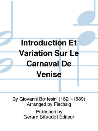 Introduction Et Variation Sur Le Carnaval De Venise