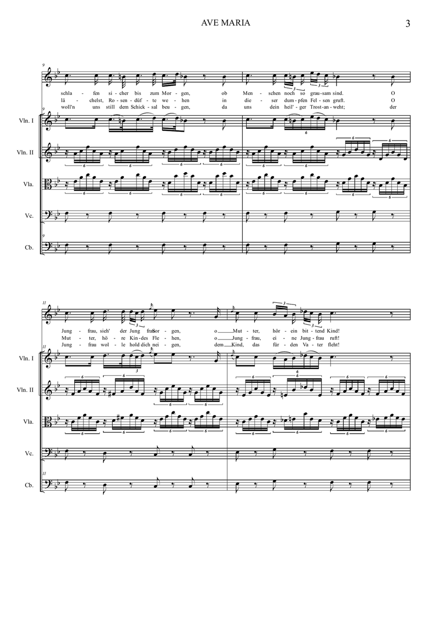 Ave Maria Ave Maria Chamber Orchestra scores gallery preview page 3