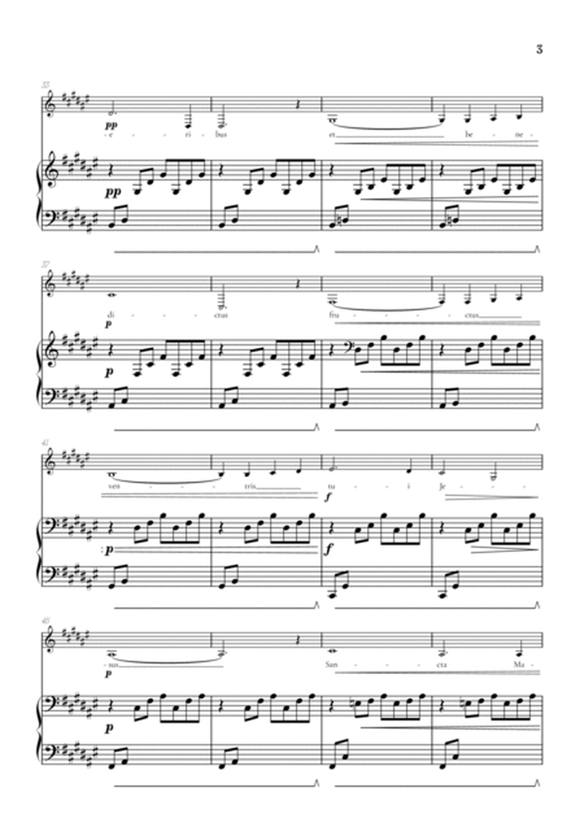 Bach / Gounod Ave Maria in F sharp major [F#] • contralto sheet music with piano accompaniment image number null