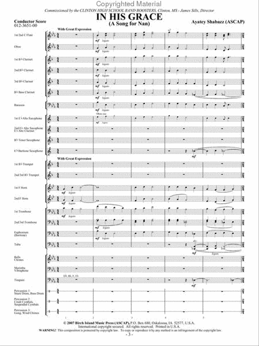 In His Grace In His Grace Concert Band scores gallery preview page 2