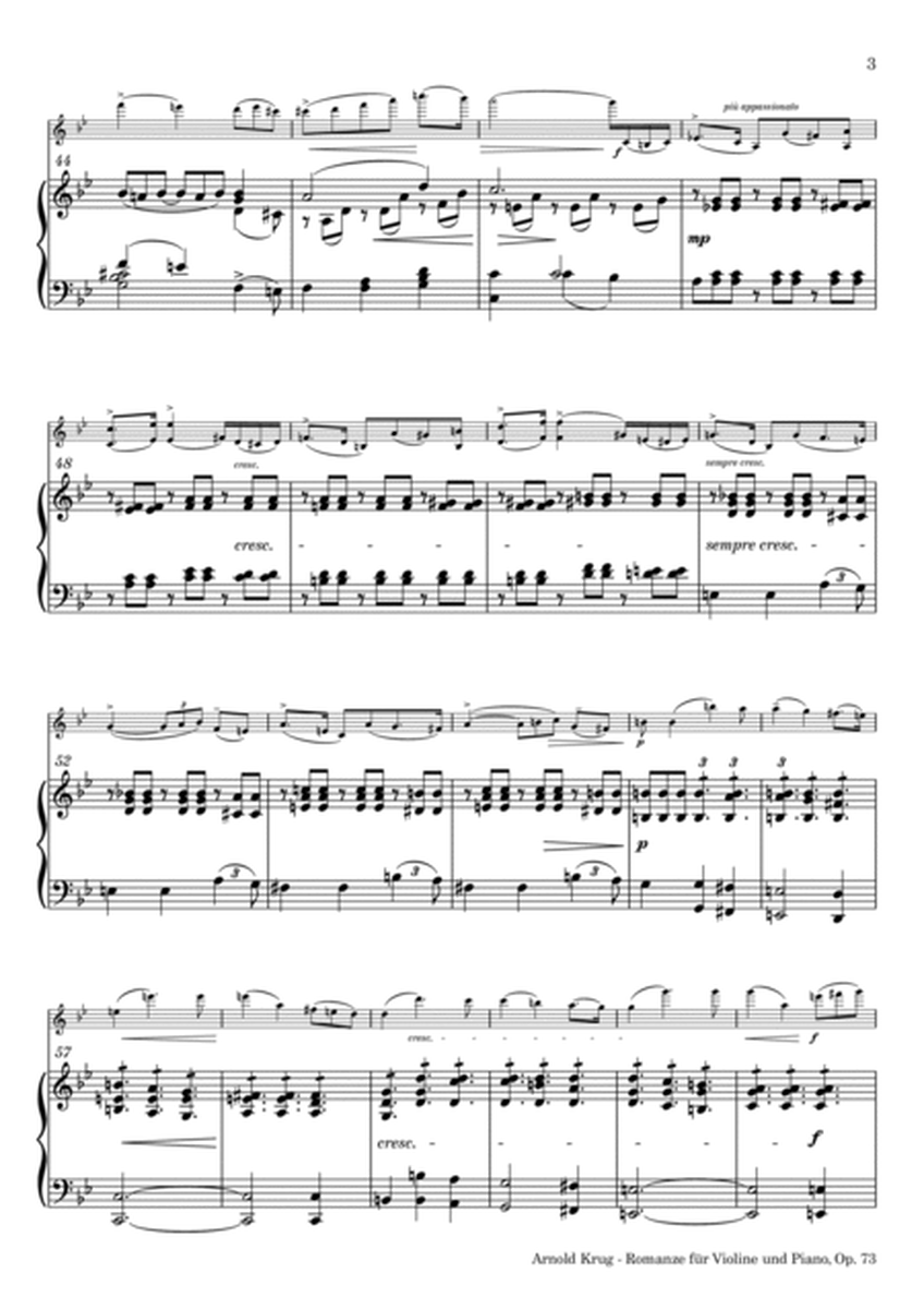 Romanze für Violine und Piano, Op. 73 image number null