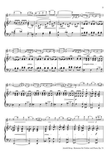 Romanze für Violine und Piano, Op. 73 image number null