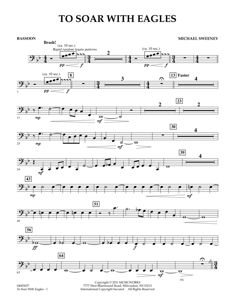 To Soar With Eagles - Bassoon Concert Band scores gallery preview page 1