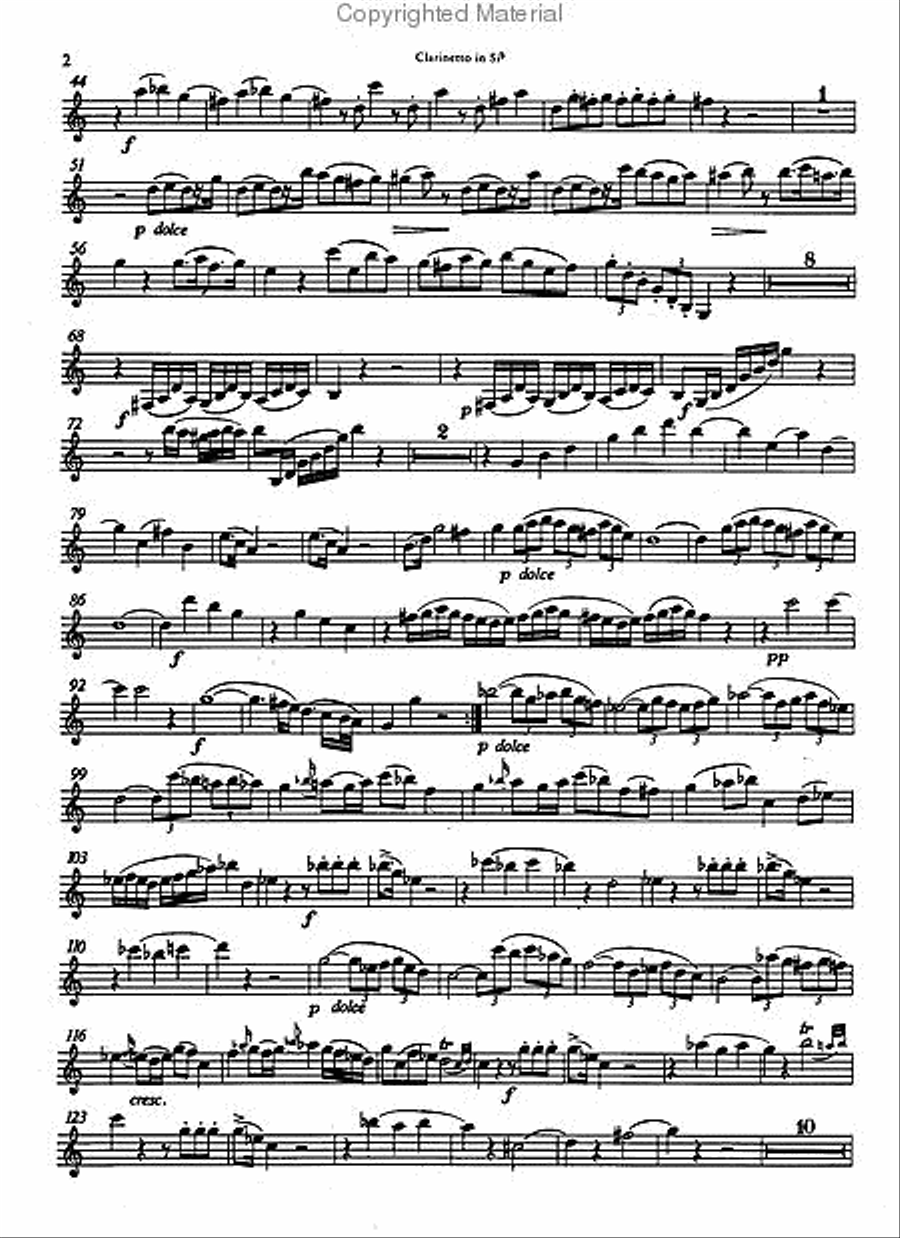 Sonata in B Flat Major Clarinet Solo scores gallery preview page 5