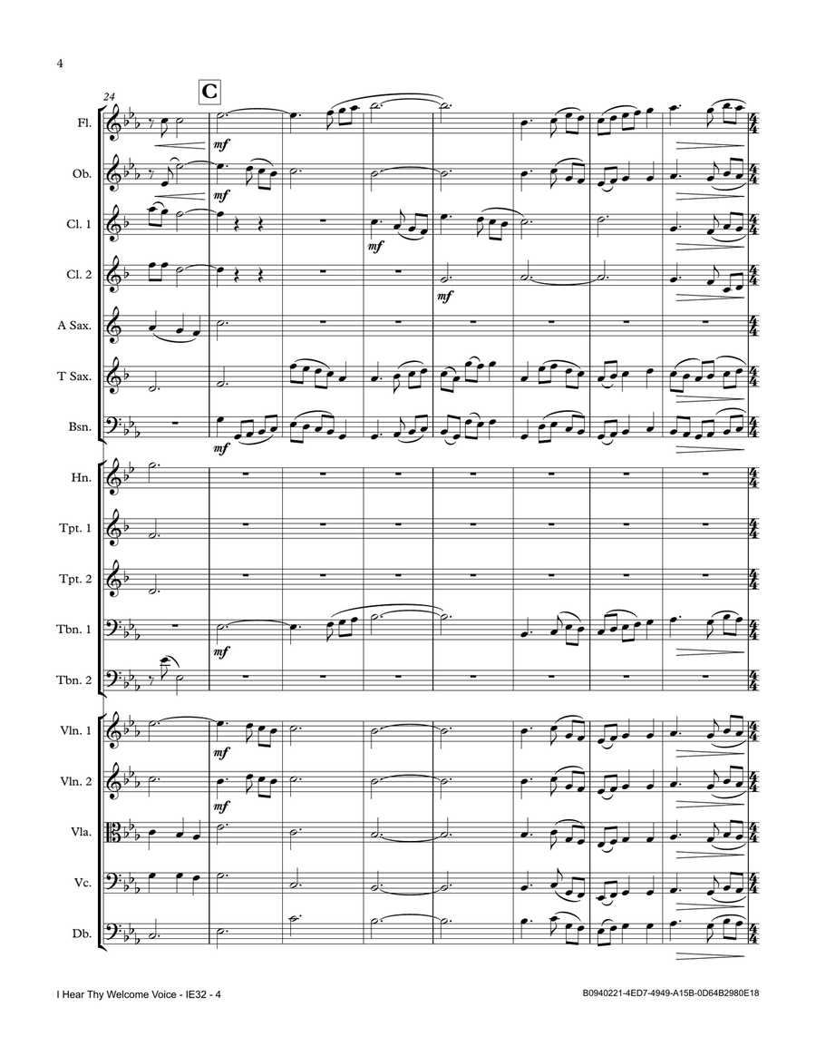 I Hear Thy Welcome Voice Full Orchestra scores gallery preview page 4