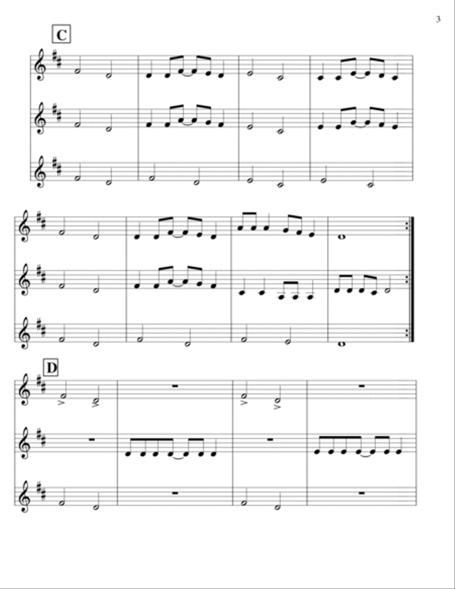 Rock-a-my-Soul -Clarinet Trio image number null