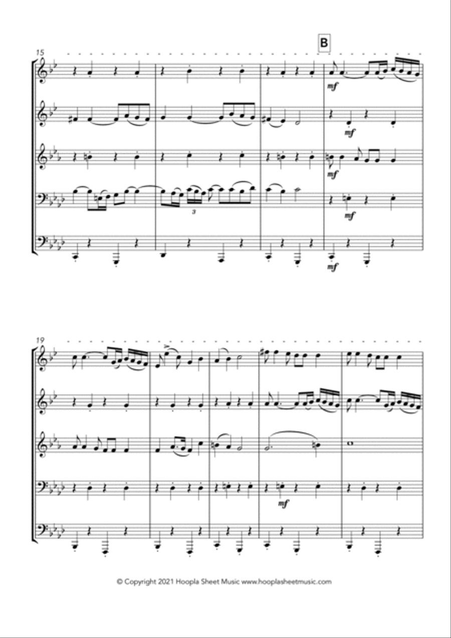 Hava Nagila Hava Nagila Brass Ensemble scores gallery preview page 3