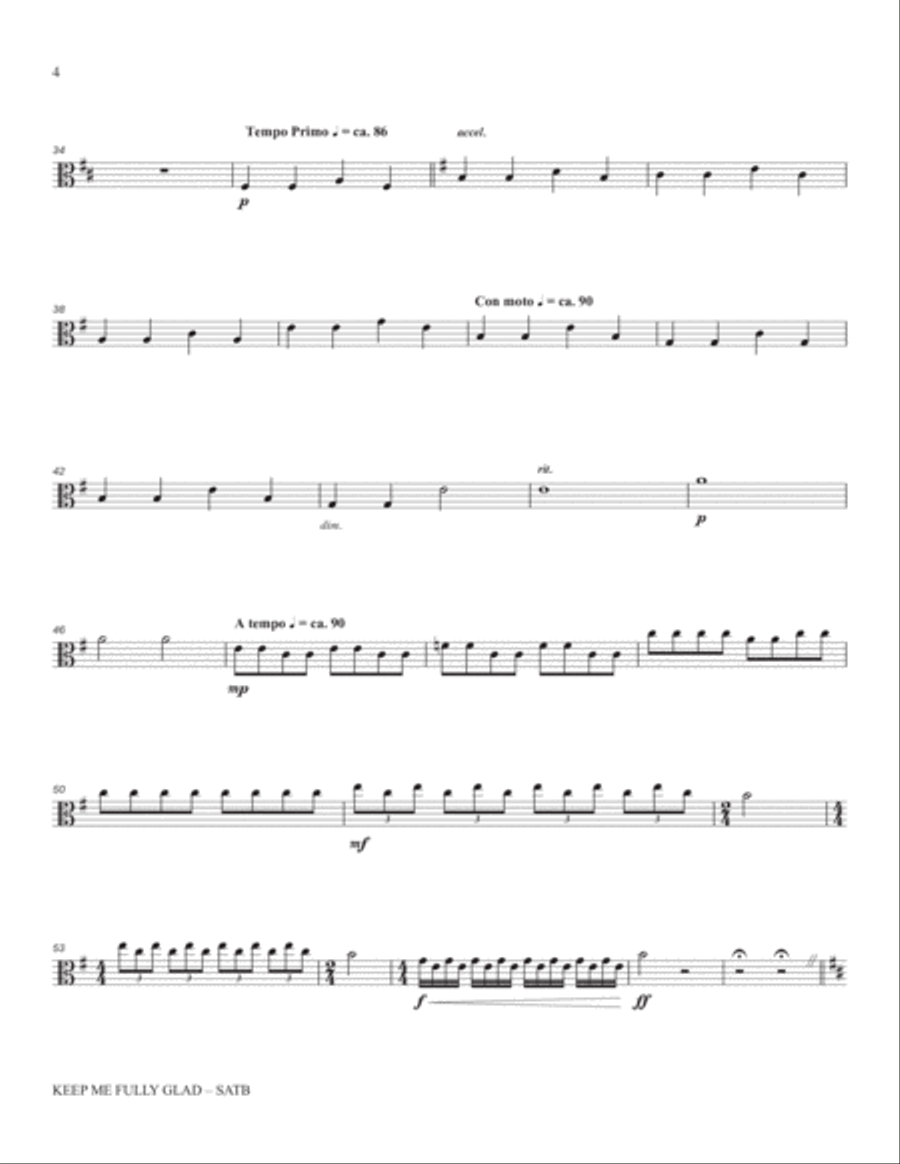 Keep Me Fully Glad - Cello Choir scores gallery preview page 8