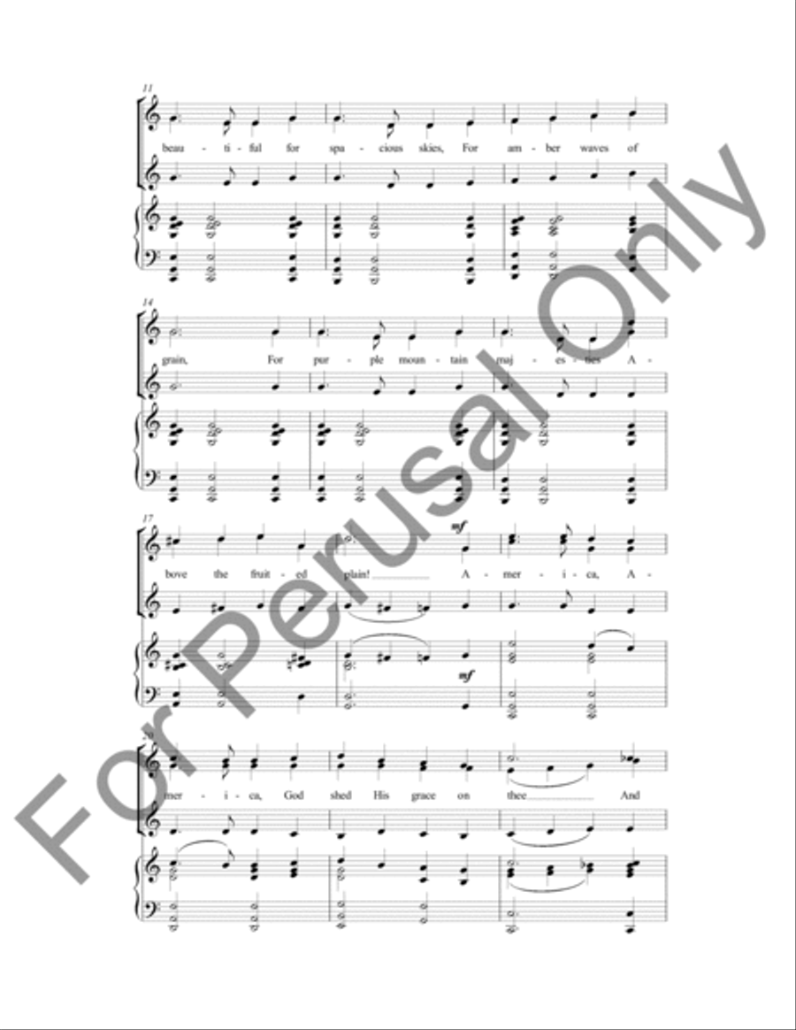 America the Beautiful (Choral Score) SSA scores gallery preview page 3