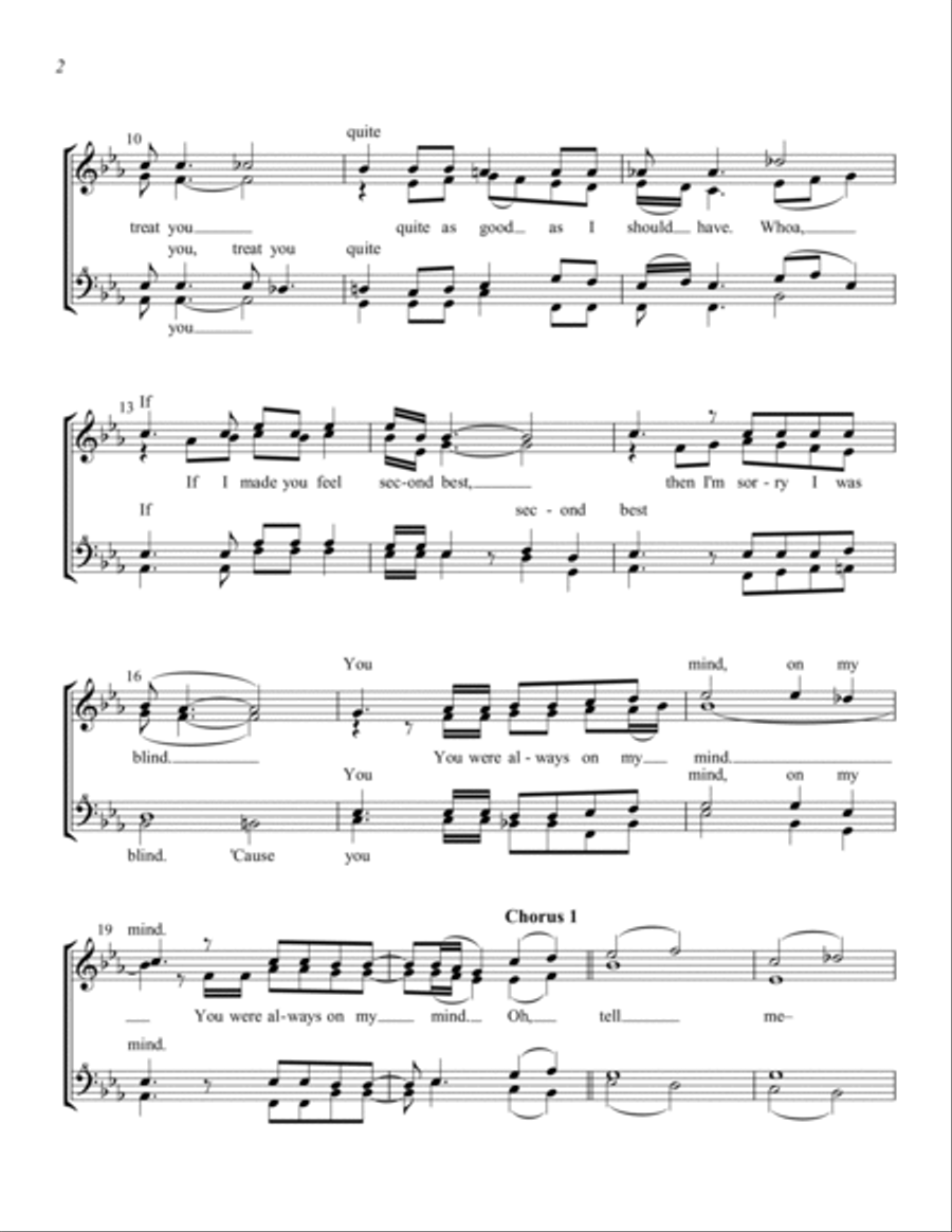 Always On My Mind Always On My Mind SSAA scores gallery preview page 2