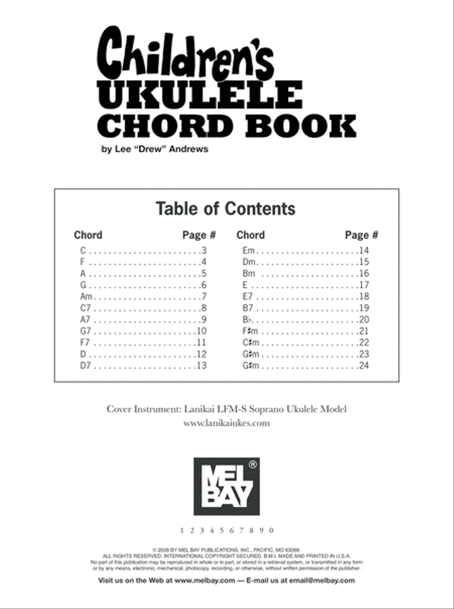 Children's Ukulele Chord Book Ukulele scores gallery preview page 7