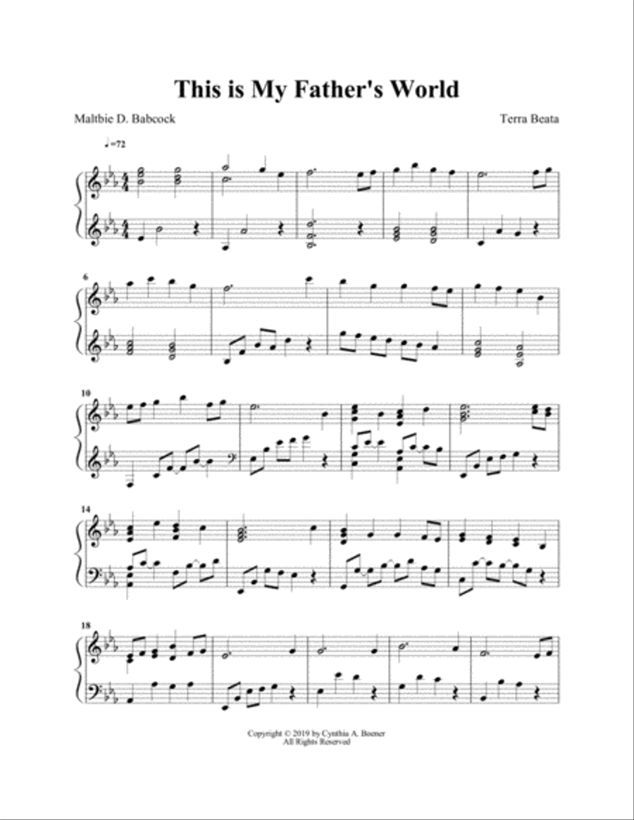 This is My Father's World Harp scores gallery preview page 1