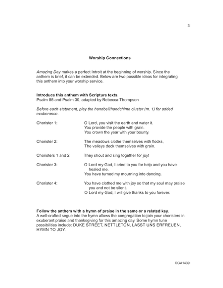 Amazing Day 2-Part scores gallery preview page 4