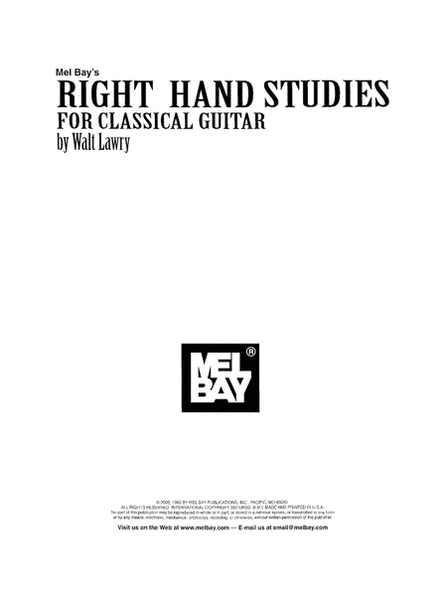 Right Hand Studies for Classical Guitar