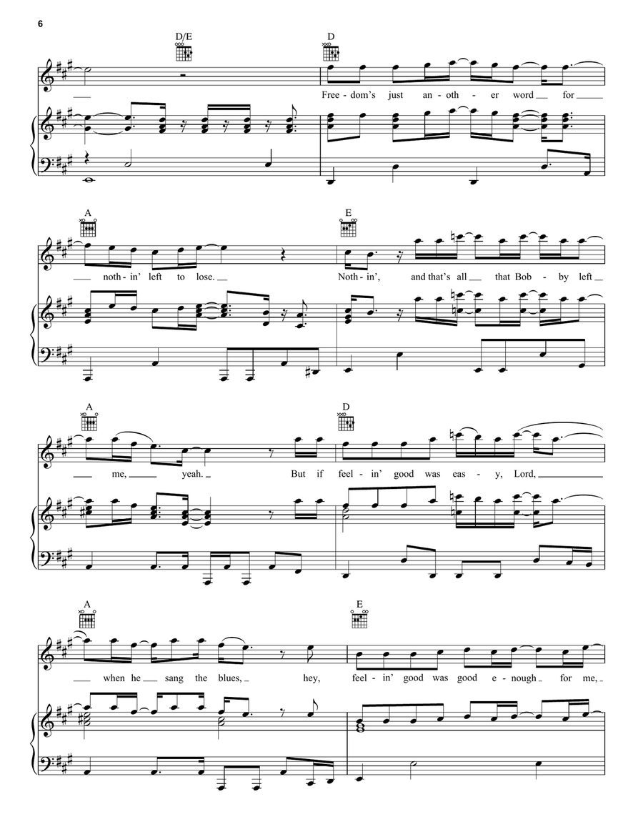 Me And Bobby McGee Me And Bobby McGee Piano, Vocal, Guitar scores gallery preview page 6