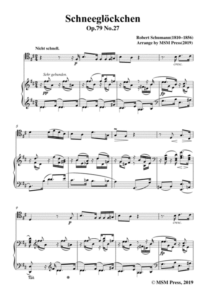 Schumann-Schneeglöckchen,Op.79,No.27,for Cello and Piano image number null