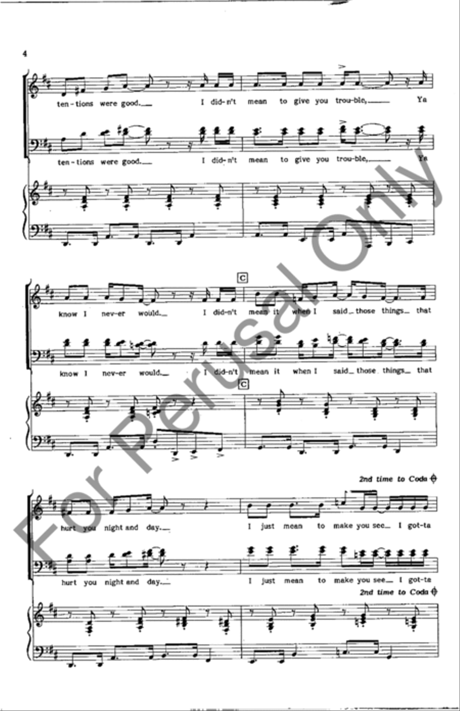 I Didn't Mean It I Didn't Mean It 4-Part scores gallery preview page 4