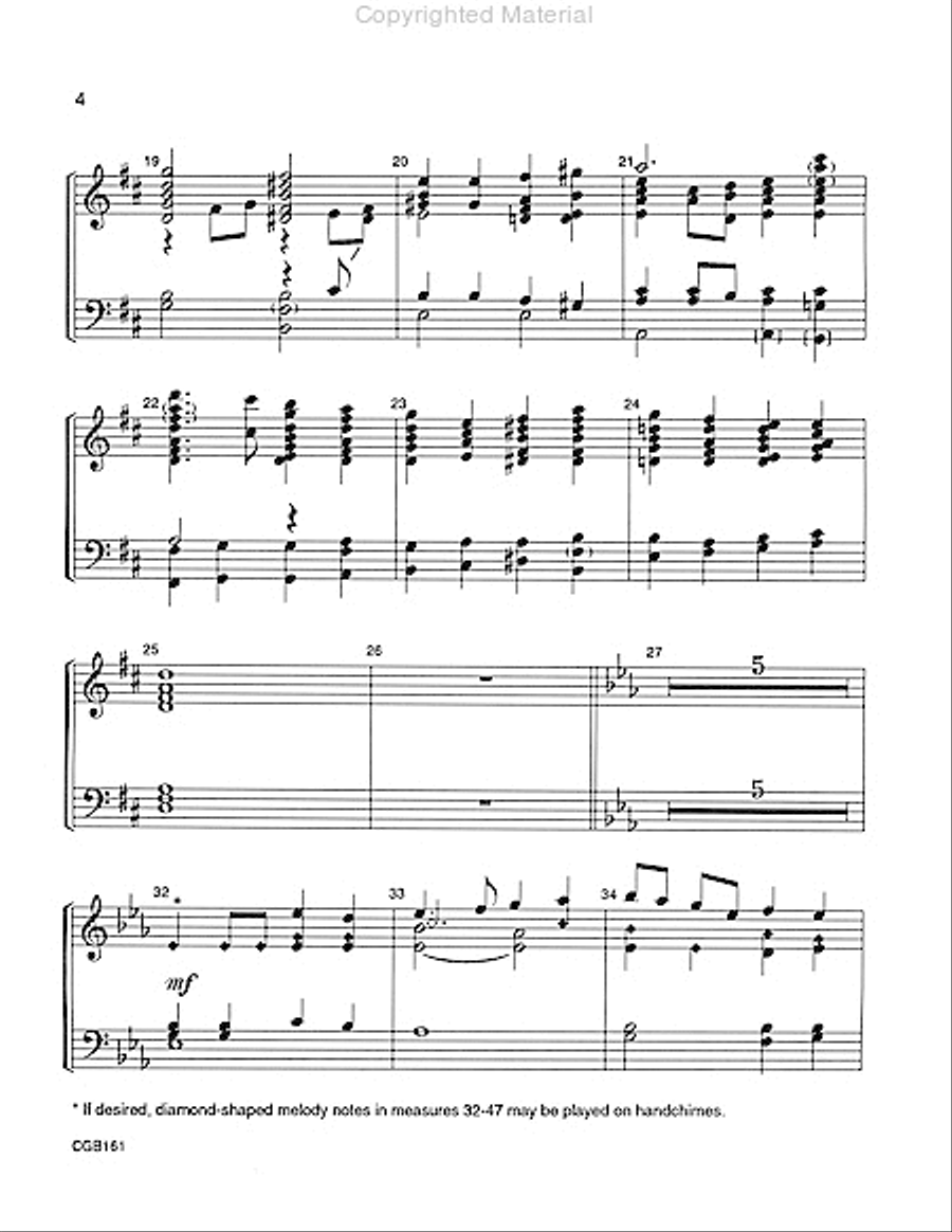 Crown Him with Many Crowns Handbell Choir scores gallery preview page 4