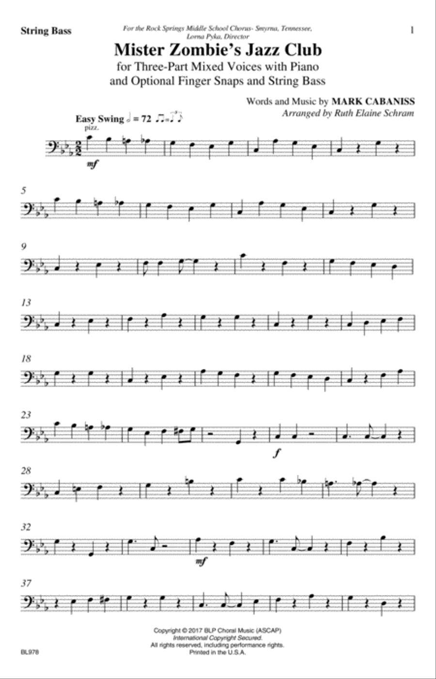 Mister Zombie's Jazz Club Choir scores gallery preview page 2