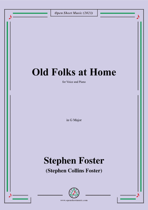 Book cover for S. Foster-Old Folks at Home,in G Major