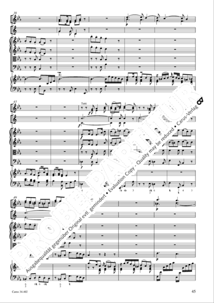 Concerto grosso for cembalo or piano Horn scores gallery preview page 46