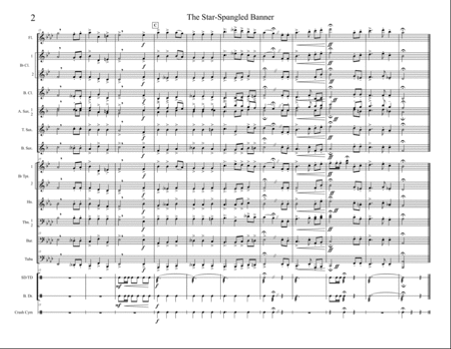 The Star Spangled Banner The Star Spangled Banner Marching Band scores gallery preview page 3