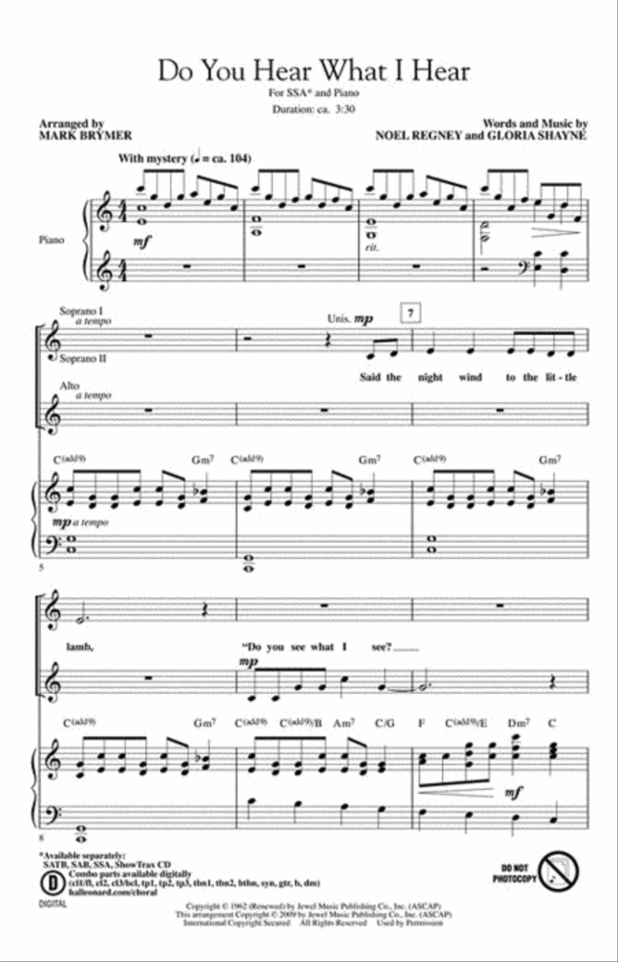 Do You Hear What I Hear? Do You Hear What I Hear? SSA scores gallery preview page 2