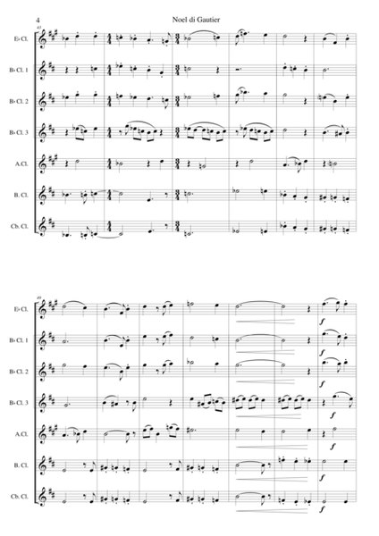 Noel di Gautier (Gautier's Christmas) for clarinet choir image number null