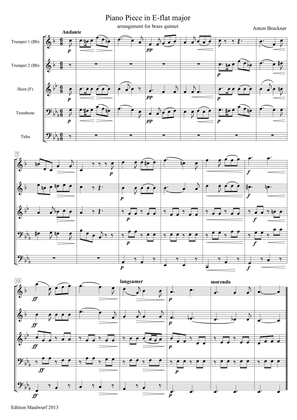 Bruckner Piano Piece in E-flat major