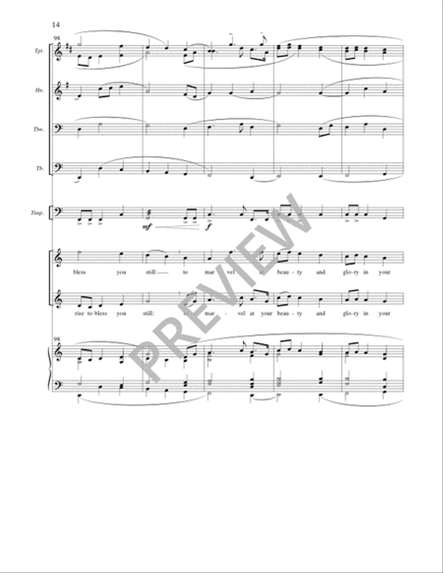 O God beyond All Praising - Full Score and Parts Bassoon scores gallery preview page 15