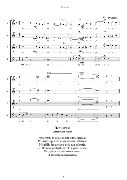 Resurrexi - Sacred Chant for Choir SATB a cappella image number null