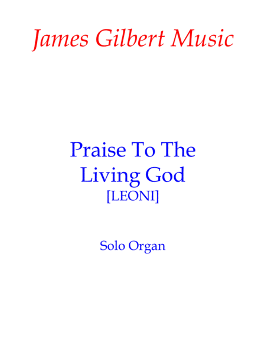 Praise To The Living God Organ Solo scores gallery preview page 1