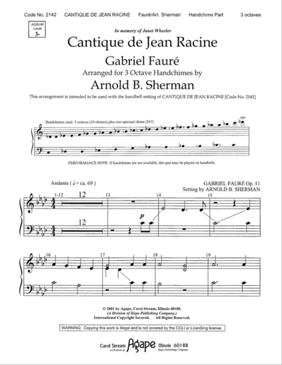 Cantique de Jean Racine Cantique de Jean Racine 5-Octaves scores gallery preview page 5