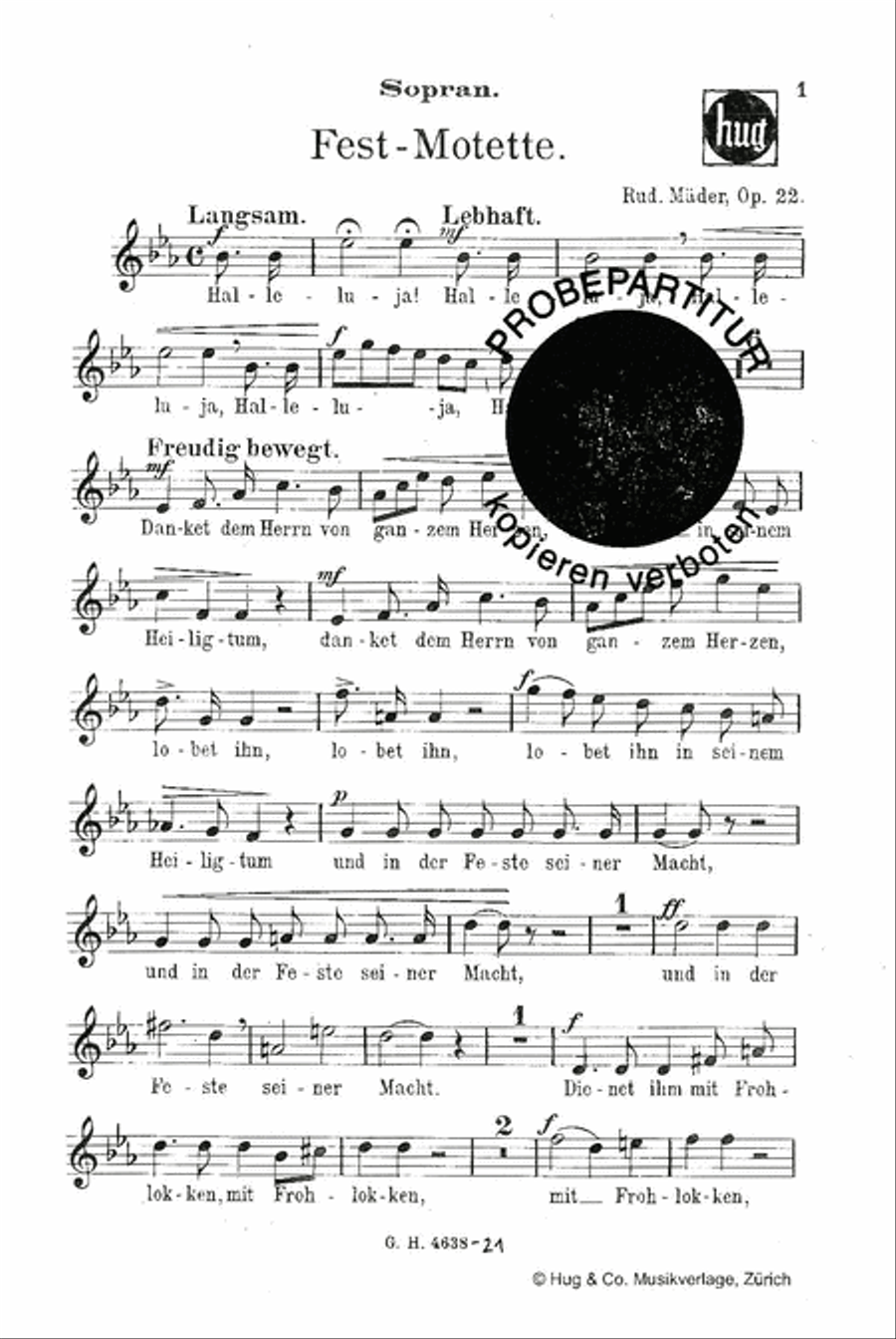 Fest-Motette Choir scores gallery preview page 1