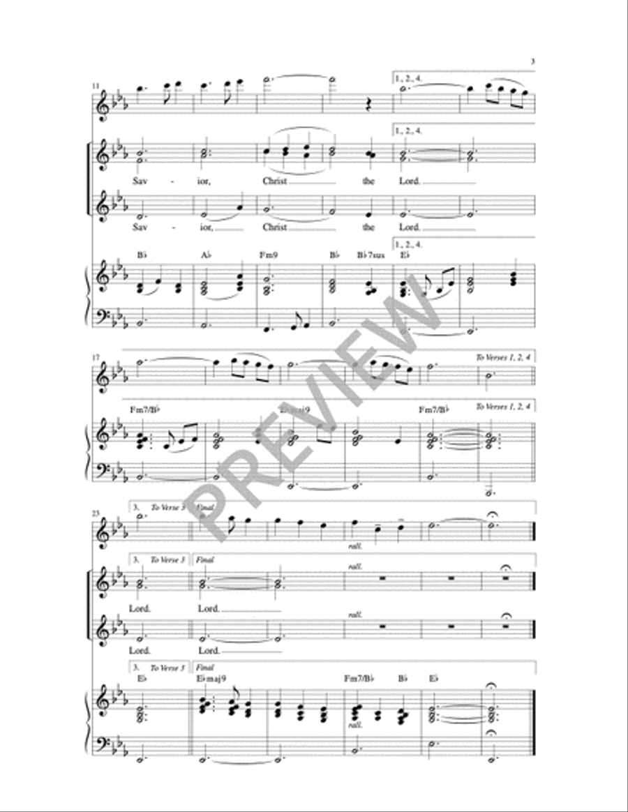 Today is Born Our Savior Choir scores gallery preview page 10