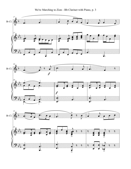 3 VICTORIOUS HYMNS (for Bb Clarinet and Piano with Score/Parts) image number null