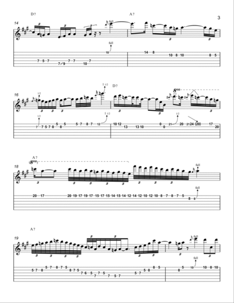 Red House Guitar Solo scores gallery preview page 3