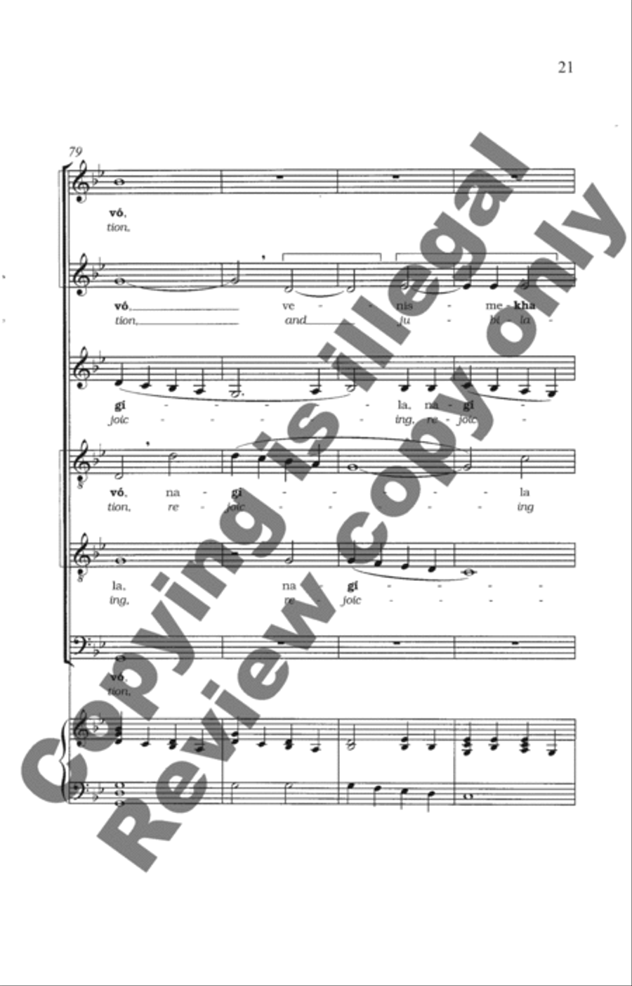 Odekha (Thank you, Lord) SSATBB scores gallery preview page 38