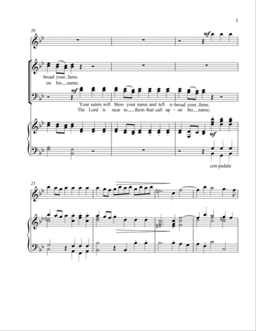 Oh God, Your Greatness Is Everlasting 4-Part scores gallery preview page 3